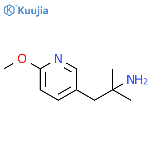 1-(6-methoxypyridin-3-yl)-2-methylpropan-2-amine structure