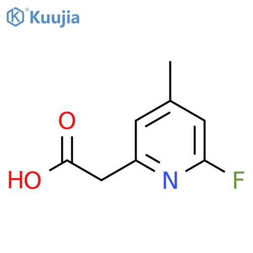 (6-Fluoro-4-methylpyridin-2-YL)acetic acid structure