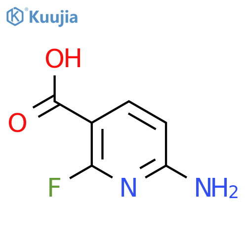 6-amino-2-fluoro-pyridine-3-carboxylic acid structure