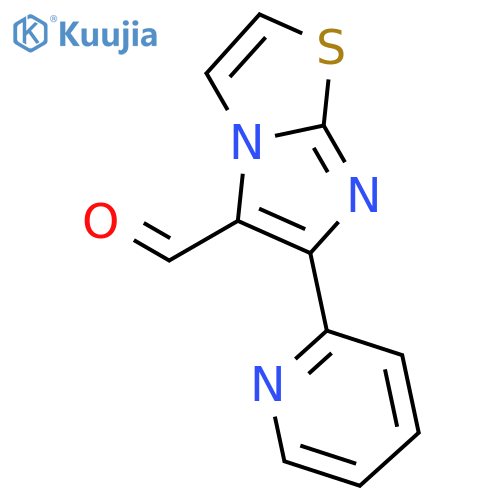 6-(pyridin-2-yl)imidazo[2,1-b][1,3]thiazole-5-carbaldehyde structure