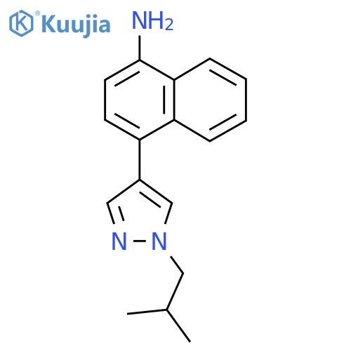 4-(1-Isobutyl-1H-pyrazol-4-yl)naphthalen-1-amine structure
