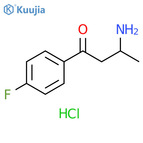 3-amino-1-(4-fluorophenyl)butan-1-one hydrochloride structure