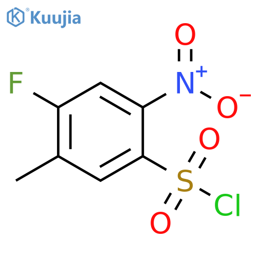 4-fluoro-5-methyl-2-nitrobenzene-1-sulfonyl chloride structure