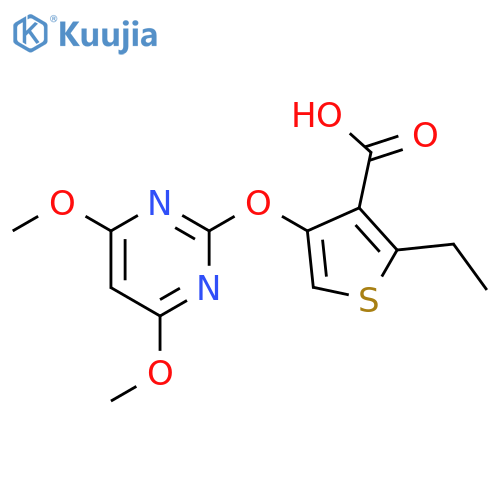 3-Thiophenecarboxylic acid,4-[(4,6-dimethoxy-2-pyrimidinyl)oxy]-2-ethyl- structure