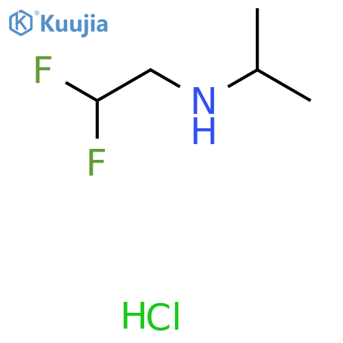 (2,2-Difluoroethyl)(propan-2-yl)amine hydrochloride structure