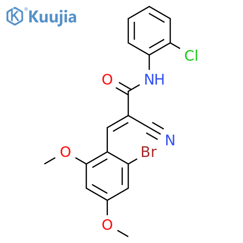 (E)-3-(2-Bromo-4,6-dimethoxyphenyl)-N-(2-chlorophenyl)-2-cyanoprop-2-enamide structure