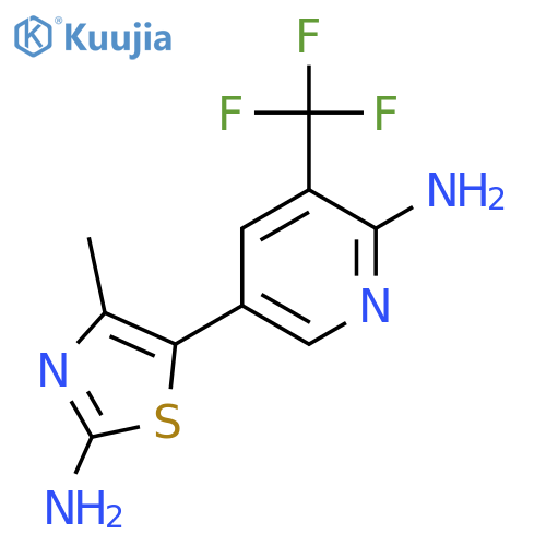 5-(6-Amino-5-(trifluoromethyl)pyridin-3-yl)-4-methylthiazol-2-amine structure