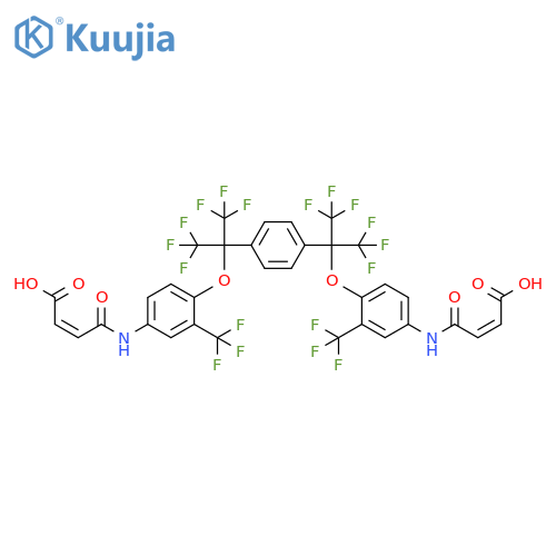 2-Butenoic acid,4,4'-[1,4-phenylenebis[[2,2,2-trifluoro-1-(trifluoromethyl)ethylidene]oxy[3-(trifluoromethyl)-4,1-phenylene]imino]]bis[4-oxo-, (Z,Z)- structure