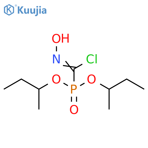 Phosphonic acid, [chloro(hydroxyimino)methyl]-, bis(1-methylpropyl)ester structure