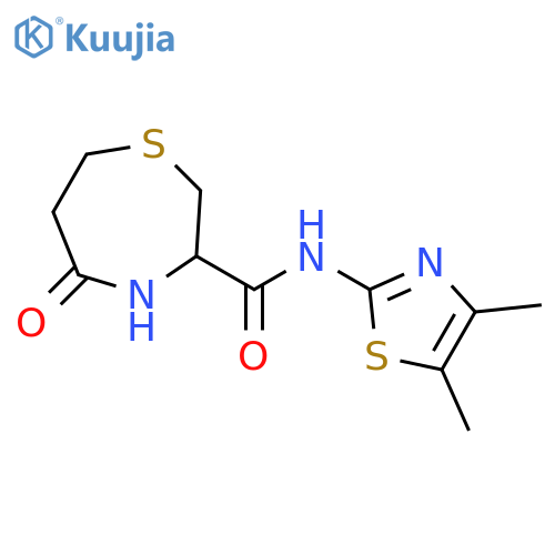 N-(4,5-dimethyl-1,3-thiazol-2-yl)-5-oxo-1,4-thiazepane-3-carboxamide structure