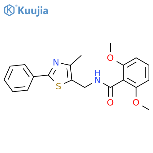 2,6-dimethoxy-N-(4-methyl-2-phenyl-1,3-thiazol-5-yl)methylbenzamide structure