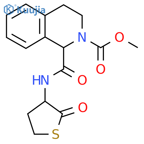 methyl 1-(2-oxothiolan-3-yl)carbamoyl-1,2,3,4-tetrahydroisoquinoline-2-carboxylate structure