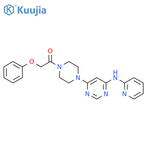 2-phenoxy-1-(4-{6-[(pyridin-2-yl)amino]pyrimidin-4-yl}piperazin-1-yl)ethan-1-one structure