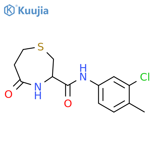 N-(3-chloro-4-methylphenyl)-5-oxo-1,4-thiazepane-3-carboxamide structure