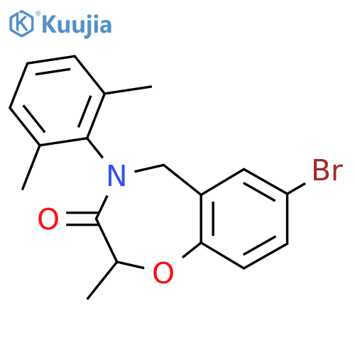 7-bromo-4-(2,6-dimethylphenyl)-2-methyl-2,3,4,5-tetrahydro-1,4-benzoxazepin-3-one structure