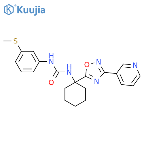1-3-(methylsulfanyl)phenyl-3-{1-3-(pyridin-3-yl)-1,2,4-oxadiazol-5-ylcyclohexyl}urea structure