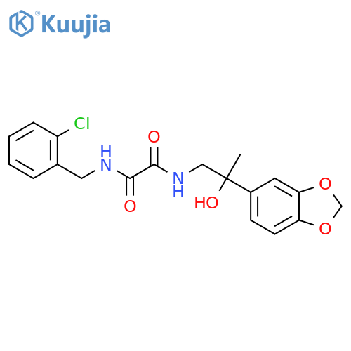 N-[2-(2H-1,3-benzodioxol-5-yl)-2-hydroxypropyl]-N'-[(2-chlorophenyl)methyl]ethanediamide structure
