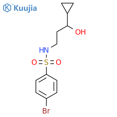 4-bromo-N-(3-cyclopropyl-3-hydroxypropyl)benzene-1-sulfonamide structure
