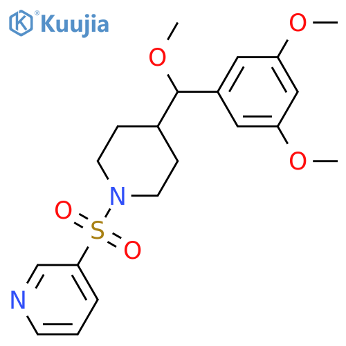 3-(4-{(3,5-dimethoxyphenyl)methoxymethyl}piperidin-1-yl)sulfonylpyridine structure