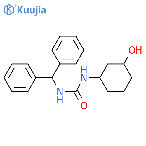 1-(diphenylmethyl)-3-(3-hydroxycyclohexyl)urea structure