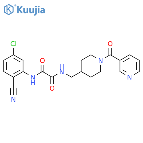 N'-(5-chloro-2-cyanophenyl)-N-{1-(pyridine-3-carbonyl)piperidin-4-ylmethyl}ethanediamide structure