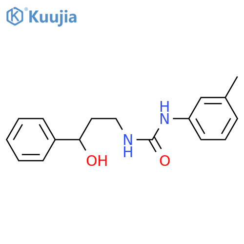 1-(3-hydroxy-3-phenylpropyl)-3-(3-methylphenyl)urea structure