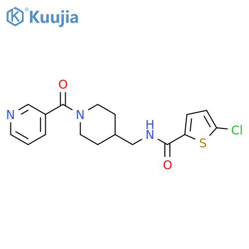 5-chloro-N-{1-(pyridine-3-carbonyl)piperidin-4-ylmethyl}thiophene-2-carboxamide structure