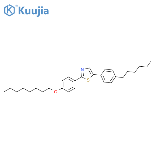 Thiazole, 5-(4-hexylphenyl)-2-[4-(octyloxy)phenyl]- structure