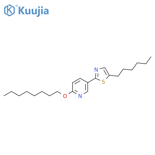 Pyridine, 5-(5-hexyl-2-thiazolyl)-2-(octyloxy)- structure