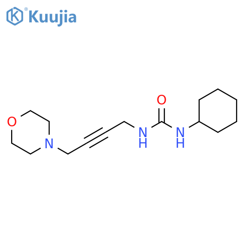 1-cyclohexyl-3-4-(morpholin-4-yl)but-2-yn-1-ylurea structure