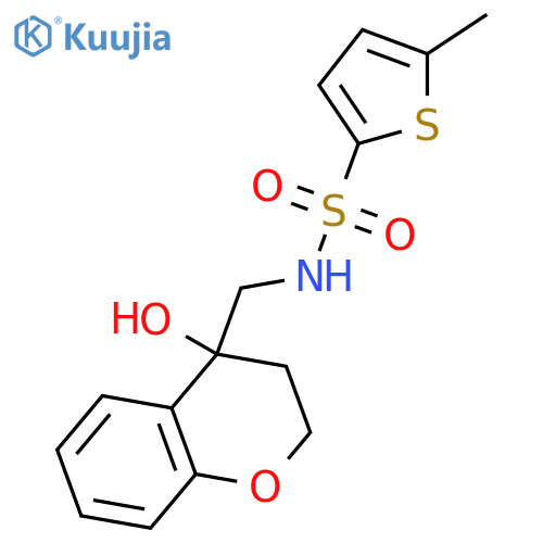 N-(4-hydroxy-3,4-dihydro-2H-1-benzopyran-4-yl)methyl-5-methylthiophene-2-sulfonamide structure
