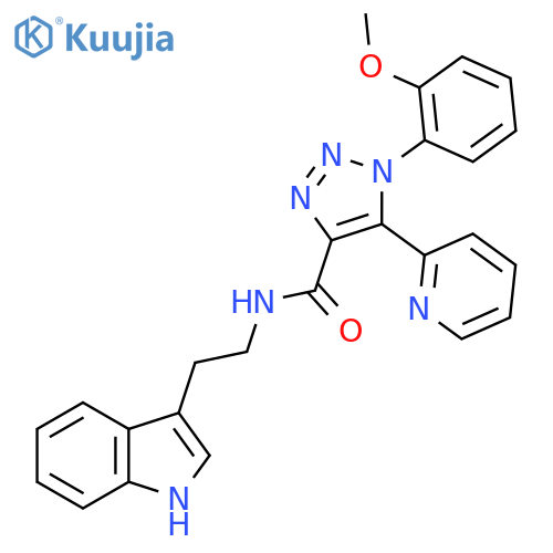 N-2-(1H-indol-3-yl)ethyl-1-(2-methoxyphenyl)-5-(pyridin-2-yl)-1H-1,2,3-triazole-4-carboxamide structure