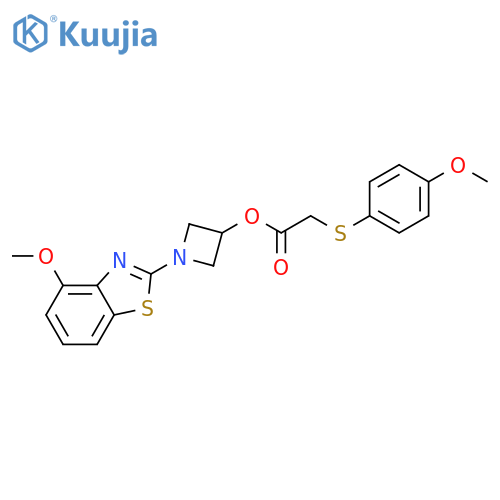 1-(4-methoxy-1,3-benzothiazol-2-yl)azetidin-3-yl 2-[(4-methoxyphenyl)sulfanyl]acetate structure