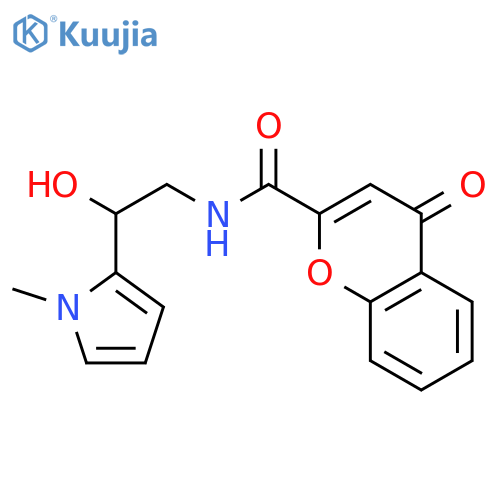 N-2-hydroxy-2-(1-methyl-1H-pyrrol-2-yl)ethyl-4-oxo-4H-chromene-2-carboxamide structure
