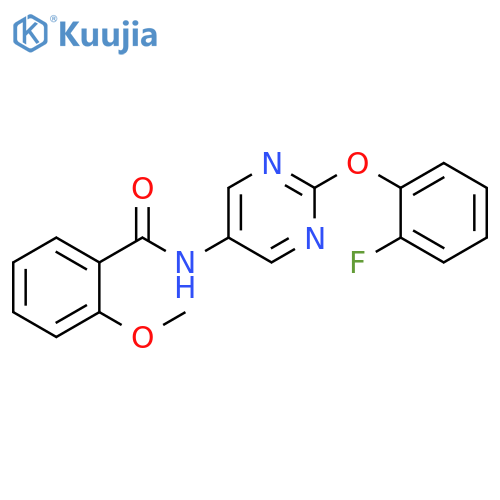 N-[2-(2-fluorophenoxy)pyrimidin-5-yl]-2-methoxybenzamide structure