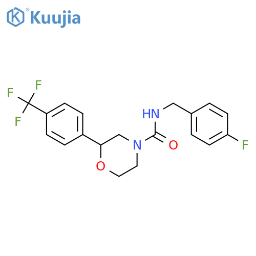 N-(4-fluorophenyl)methyl-2-4-(trifluoromethyl)phenylmorpholine-4-carboxamide structure