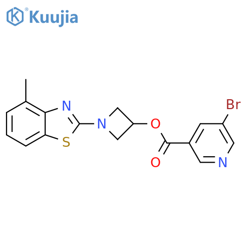 1-(4-methyl-1,3-benzothiazol-2-yl)azetidin-3-yl 5-bromopyridine-3-carboxylate structure