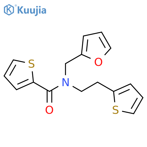 N-(furan-2-yl)methyl-N-2-(thiophen-2-yl)ethylthiophene-2-carboxamide structure