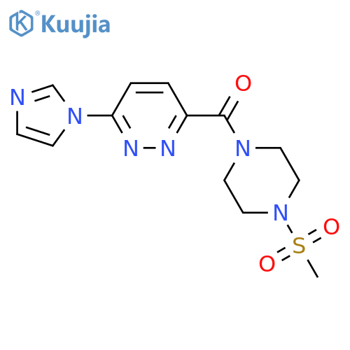 3-(1H-imidazol-1-yl)-6-(4-methanesulfonylpiperazine-1-carbonyl)pyridazine structure