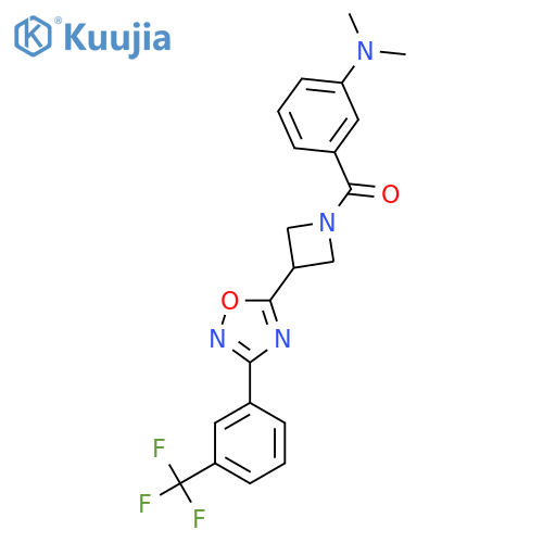 N,N-dimethyl-3-(3-{3-3-(trifluoromethyl)phenyl-1,2,4-oxadiazol-5-yl}azetidine-1-carbonyl)aniline structure