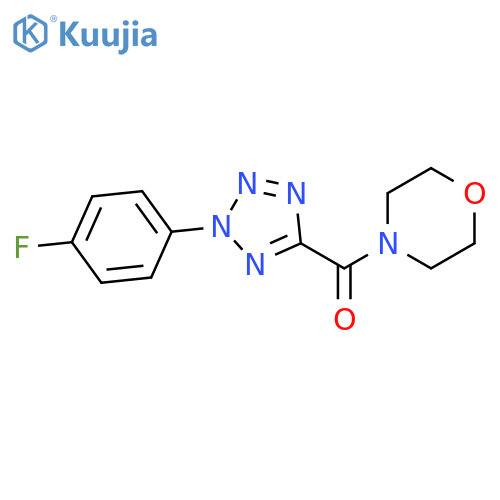 4-2-(4-fluorophenyl)-2H-1,2,3,4-tetrazole-5-carbonylmorpholine structure