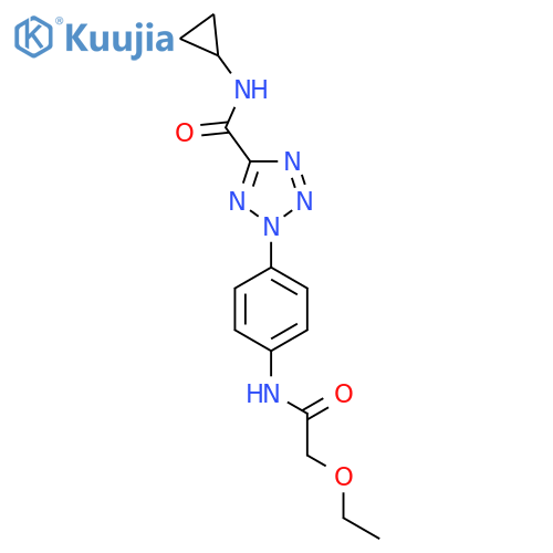 N-cyclopropyl-2-4-(2-ethoxyacetamido)phenyl-2H-1,2,3,4-tetrazole-5-carboxamide structure