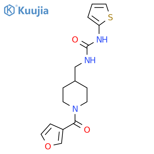 1-{1-(furan-3-carbonyl)piperidin-4-ylmethyl}-3-(thiophen-2-yl)urea structure