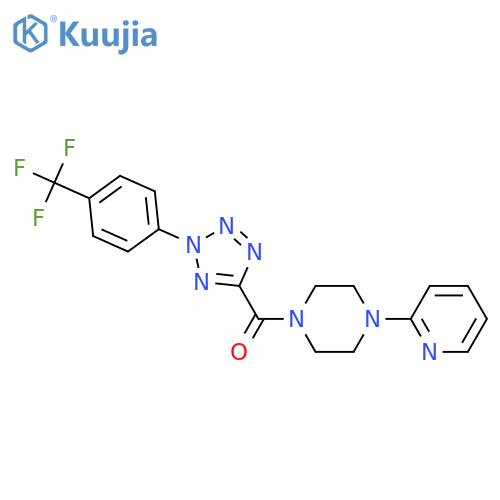 1-(pyridin-2-yl)-4-{2-4-(trifluoromethyl)phenyl-2H-1,2,3,4-tetrazole-5-carbonyl}piperazine structure