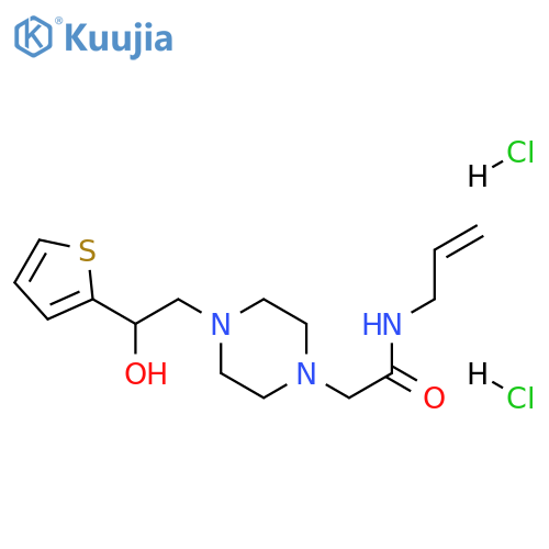 2-{4-2-hydroxy-2-(thiophen-2-yl)ethylpiperazin-1-yl}-N-(prop-2-en-1-yl)acetamide dihydrochloride structure