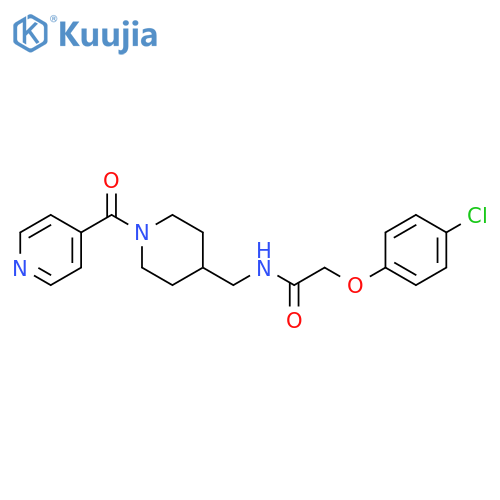 2-(4-chlorophenoxy)-N-{1-(pyridine-4-carbonyl)piperidin-4-ylmethyl}acetamide structure