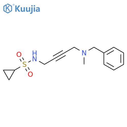 N-{4-benzyl(methyl)aminobut-2-yn-1-yl}cyclopropanesulfonamide structure