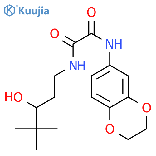 N'-(2,3-dihydro-1,4-benzodioxin-6-yl)-N-(3-hydroxy-4,4-dimethylpentyl)ethanediamide structure