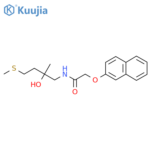 N-2-hydroxy-2-methyl-4-(methylsulfanyl)butyl-2-(naphthalen-2-yloxy)acetamide structure