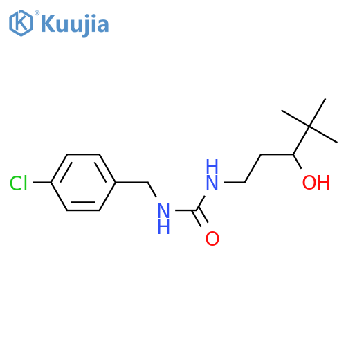 1-(4-chlorophenyl)methyl-3-(3-hydroxy-4,4-dimethylpentyl)urea structure